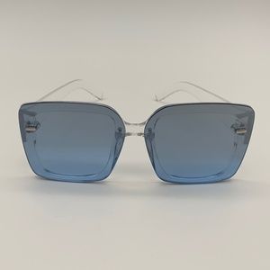 After hours square sunglasses - Blue mirror shade